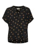 Kaffe Kurzarm-Bluse KAano Regular fit in Black With Mustang Dot