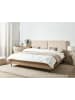 Beliani Doppelbett IZERNORE in Beige/Schwarz/Braun - (W) 207 x (H) 112 x (L) 215 cm