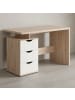 KADIMA DESIGN Schreibtisch MASSA 120 x 76 x 53 cm mit 3 Schubladen in Weiß
