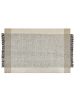 Beliani Geflochtener Teppich DIVARLI in Beige/Schwarz - (W) 140 x (H) 1.5 x (L) 200 cm