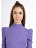 myMo ROCKS Damen Rippstrick Pullover in Lila