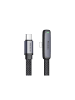 Wisam USB auf USB-C Winkelkabel Nylon Ladekabel 1,2m schwarz