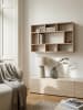 KADIMA DESIGN Wandregal WL5.809 Eiche 75x51x16 cm Holz Hängeregal Modern, in Sonoma
