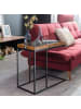 KADIMA DESIGN Beistelltisch WL5.667 holz 70x65x34 cm mit Metallgestell,