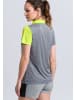 erima 5-C Poloshirt in grau melange/lime pop/schwarz