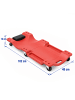 relaxdays Rollbrett Werkstatt in Rot - (B)48 x (H)12 x (T)102 cm