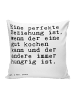 Mr. & Mrs. Panda Kuschelkissen 40x40 Eine perfekte Beziehung ist... in Weiß