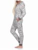 NORMANN Schlafanzug Eteiler Jumpsuit Overall Coralfleece Animal Look - 76717 in braun