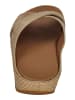 fitflop Pantoletten LULU LUX GRAPHIC-WEAVE SUEDE CROSS SLIDES in braun