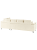 Beliani Ecksofa LUNNER in Beige/Schwarz - (W) 266 x (H) 85 x (L) 180 cm