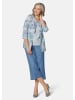 GOLDNER Set aus Shirtjacke und Top in bleu / natur / gemustert