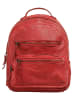 Cluty Rucksack echt Leder in rot