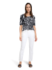 Betty Barclay Basic Shirt mit Rippenstruktur in Schwarz/Weiß