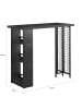 SoBuy Bartheke in Schwarz - (W) 50 x (H) 105 x (L) 120 cm