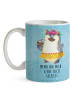 Mr. & Mrs. Panda Mug Pinguin Kokosnuss mit Spruch in Eisblau
