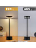 ZMH 2er-Set Tischleuchte LED in schwarz Akku Kabellos Touch Dimmbar H 31.5cm