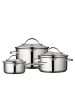 Funktion Topf-Set mit Deckel in Glänzender Stahl