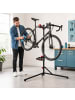 relaxdays Fahrrad-Montageständer in Schwarz - (B)101 x (H)160 x (T)82 cm