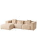Beliani 3-Sitzer Sofa DOLVA in Beige/Schwarz - (W) 294 x (H) 72 x (L) 170 cm