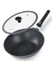 Stoneline SMART Wokpfanne 30 cm, abnehmbarer Griff | mit Deckel in Anthrazit