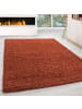 KADIMA DESIGN Teppich Hochflor Unifarben Polypropylen Wohnzimmer Shaggy in Terrakotta