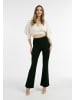 faina Damen Cropped Blusentop in Wollweiss mit Goldenen Punkten