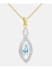 Diamant L'éternel Halskette mit Anhänger aus 375 Gelbgold mit Diamant mit Topas