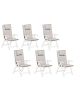 Beliani 6er-Set Auflagen JAVA/AMANTEA in Grau/Beige