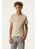 Garcia Poloshirt Kurzarm aus Strukturmaterial in dune