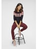 Laura Scott Strickpullover in schwarz-bordeaux gestreift