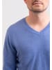 CASH-MERE.CH V-Ausschnitt Pullover in Azurblau