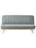 Beliani Schlafsofa KALFAFEL in Grün/Braun - (W) 191 x (H) 84 x (L) 73 cm