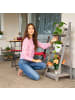 relaxdays Blumentreppe in Grau - (B)41 x (H)160 x (T)50 cm