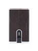 Piquadro Black Square Kreditkartenetui RFID Leder 6 cm in dark brown