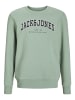 JACK & JONES Junior Sweatshirt JECALEB VARSITY SWEAT CREW in iceberg green