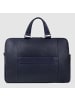 Piquadro Carl Aktentasche Leder 41 cm Laptopfach in blue