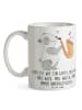 Mr. & Mrs. Panda Tasse Saxophon Liebe mit Spruch in Weiß