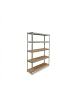 relaxdays Schwerlastregal in Silber - (B)120 x (H)200 x (T)60 cm