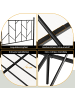 COSTWAY Doppelbettgestell 190x140cm in Schwarz