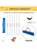 Pawhut Hunde Agility Set Weiß+Blau PE-Kunststoff