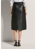 MADELEINE Schwungvoller Rock im Leder-Look in schwarz