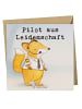 Mr. & Mrs. Panda Deluxe Karte Pilot Leidenschaft Design mit Spruch in Weiß