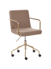 Beliani Bürostuhl TRINITY in Braun/Gold - (W) 60 x (H) 87 x (L) 60 cm