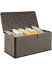 COSTWAY Gartenbox 378L HDPE in Braun