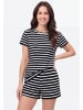 usha BLUE LABEL Women Shirt in Black White Stripes