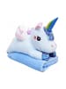 Wisam® Plüsch-Einhorn-Kuscheltier mit Decke, 160 x 110 cm, blau, 55