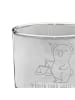 Mr. & Mrs. Panda Tumbler Glas Waage Astrologie mit Spruch in Transparent