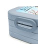 Mr. & Mrs. Panda Lunchbox Pinguin Frühling Pommes Design mit Spruch in Blau Pastell