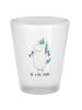 Mr. & Mrs. Panda Schnapsglas Einhorn Fitness ohne Spruch in Transparent