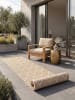 KADIMA DESIGN Outdoor-Teppich VIGOLENO Rauten Flachgewebe gekettelt in Beige-Braun